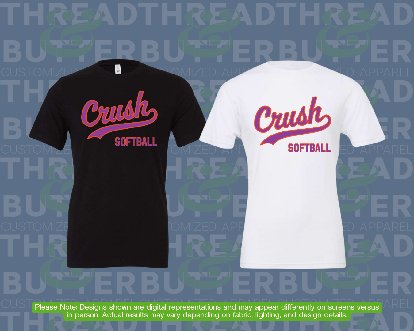 Crush Softball: Bella+Canvas Shirts
