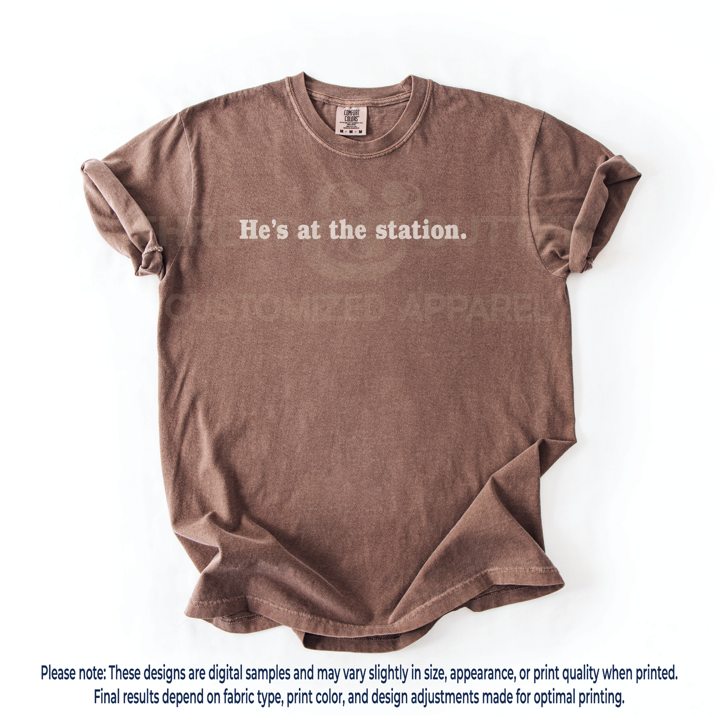 "He's at the station." Neutral Shirts