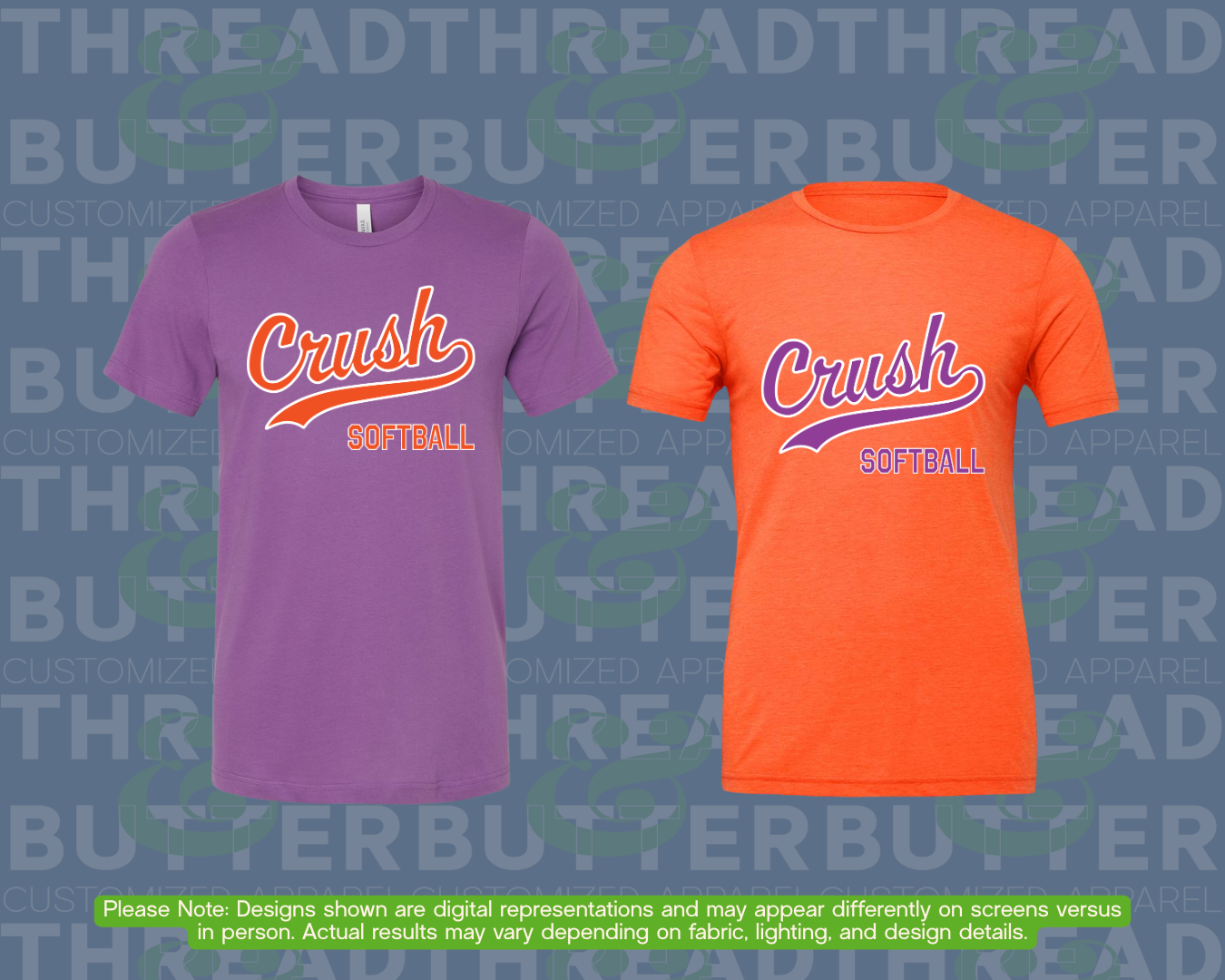 Crush Softball: Bella+Canvas Shirts