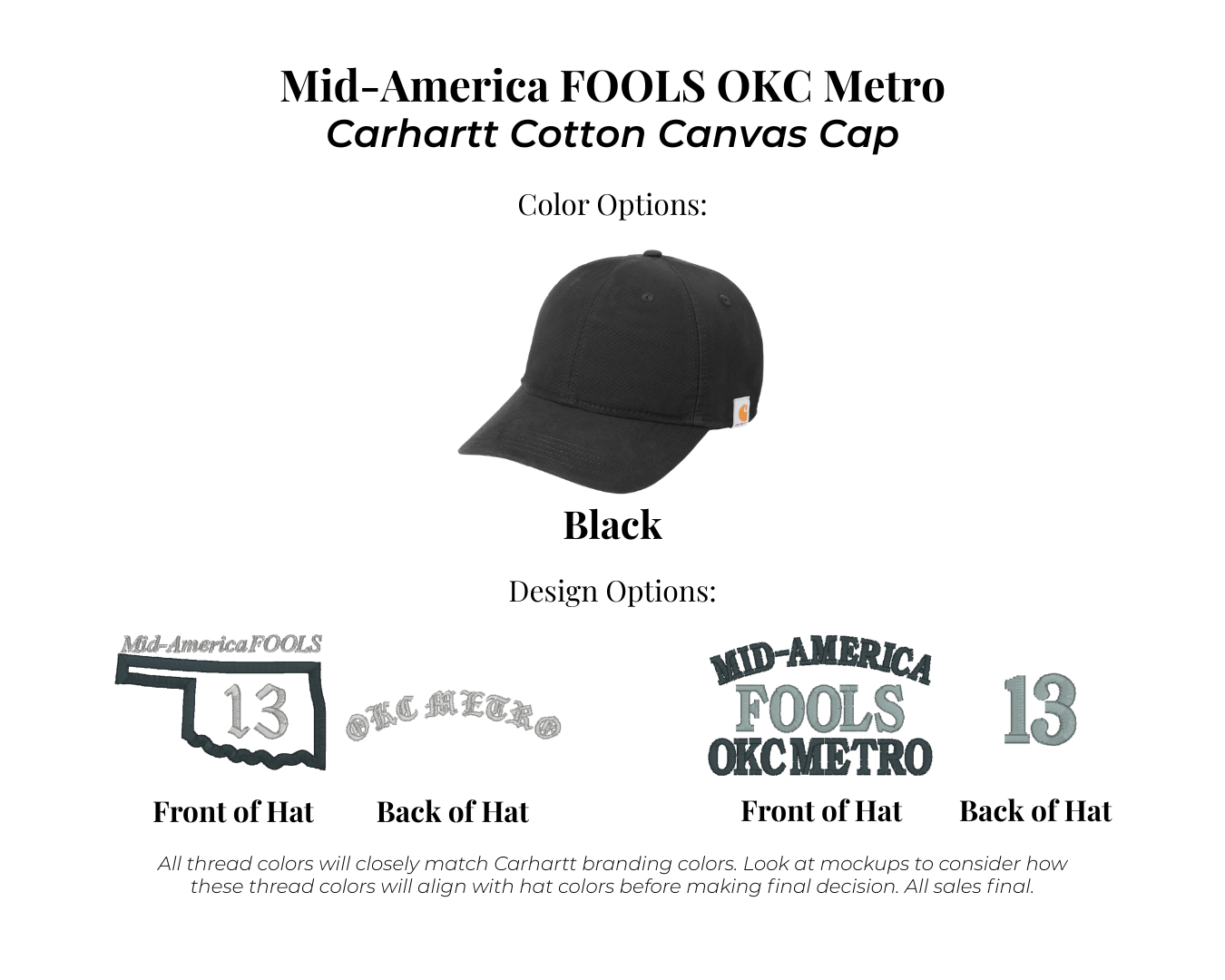 Mid-America FOOLS - Carhartt Cotton Canvas Cap