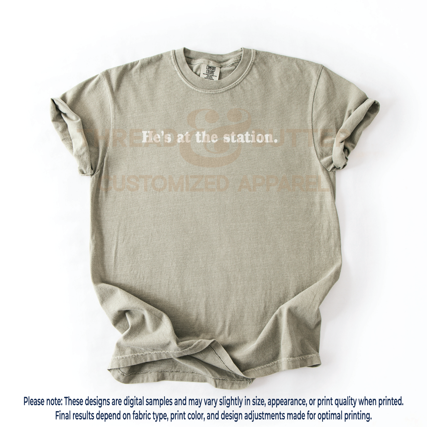 "He's at the station." Neutral Shirts