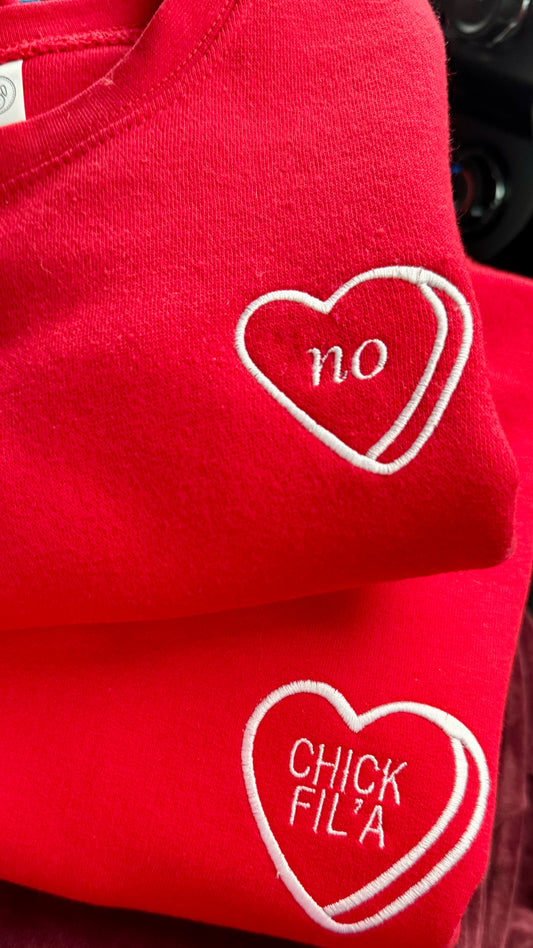 Customizable Valentine Candy Hearts | Gildan Youth Heavy Blend™ Crewneck Sweatshirt