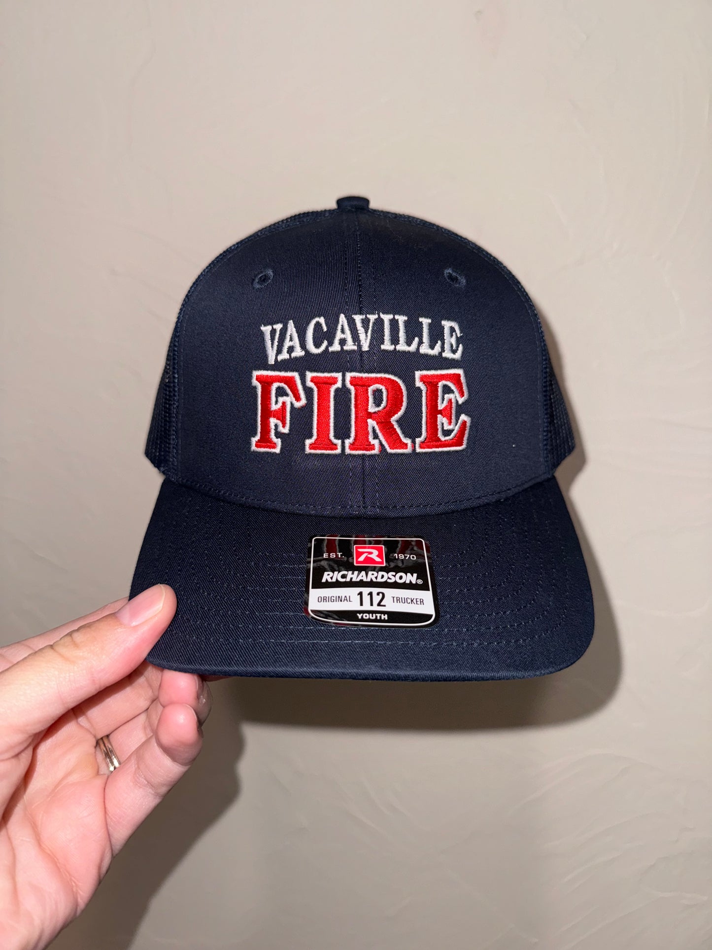 Customizable Youth Fire Department Hat
