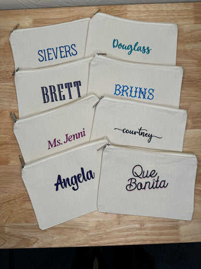 Personalized 5x7 Pouch - Custom Gift for Teachers, Brides, and More!