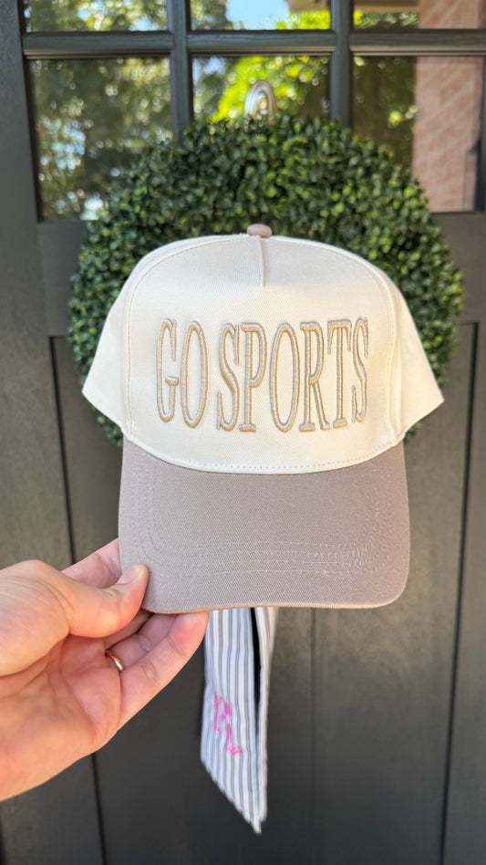 GO SPORTS Neutral Puff Embroidered Hat