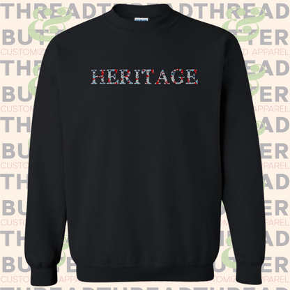 Floral Embroidered School Spirit Sweatshirt