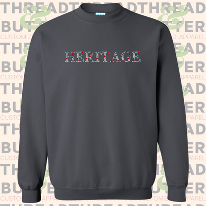 Floral Embroidered School Spirit Sweatshirt