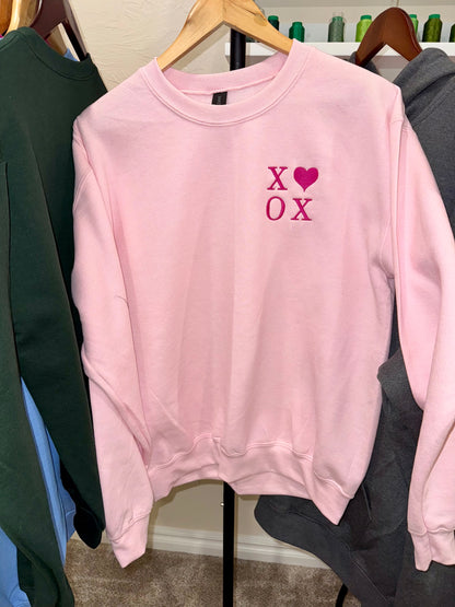 Custom Embroidered "XOXO" Sweatshirt – Preppy, Cozy, & Made Just for You