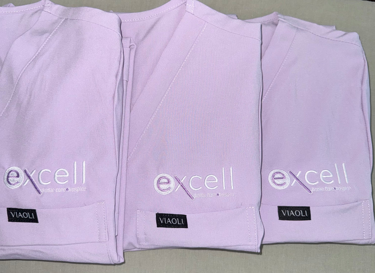 Excell Home Care & Hospice Embroidered Scrub Top - Drop Off or Direct Mail ONLY