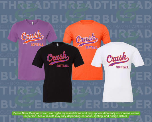 Crush Softball: Bella+Canvas Shirts