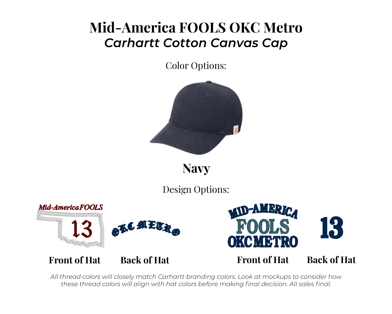 Mid-America FOOLS - Carhartt Cotton Canvas Cap