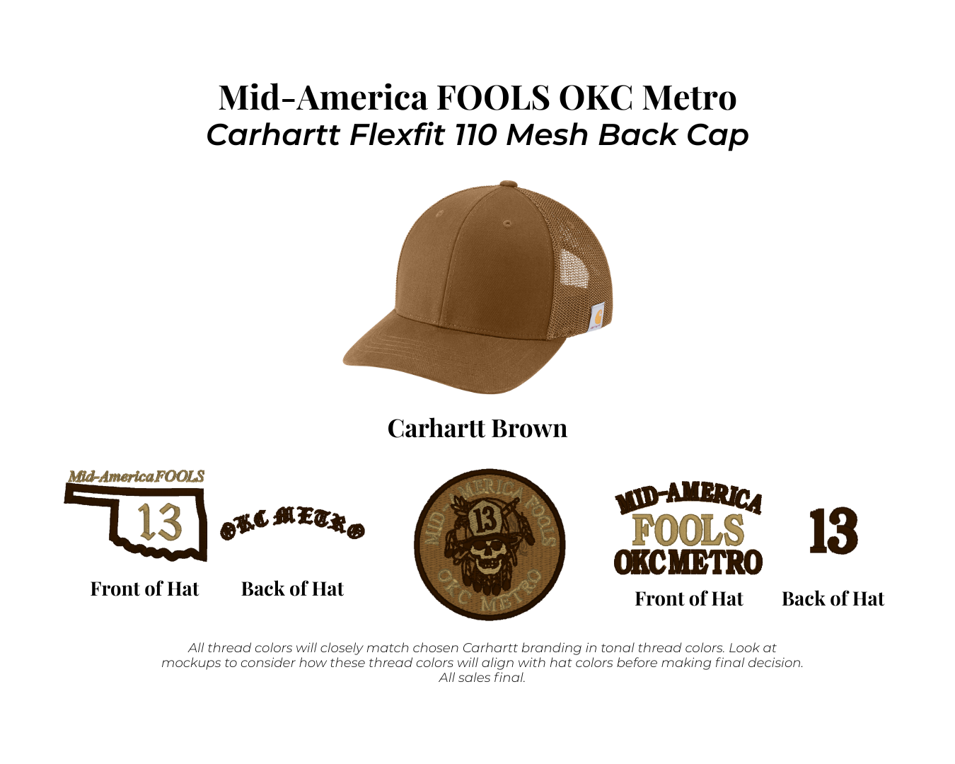 Mid-America FOOLS - Carhartt Flexfit 110 Mesh Back Cap