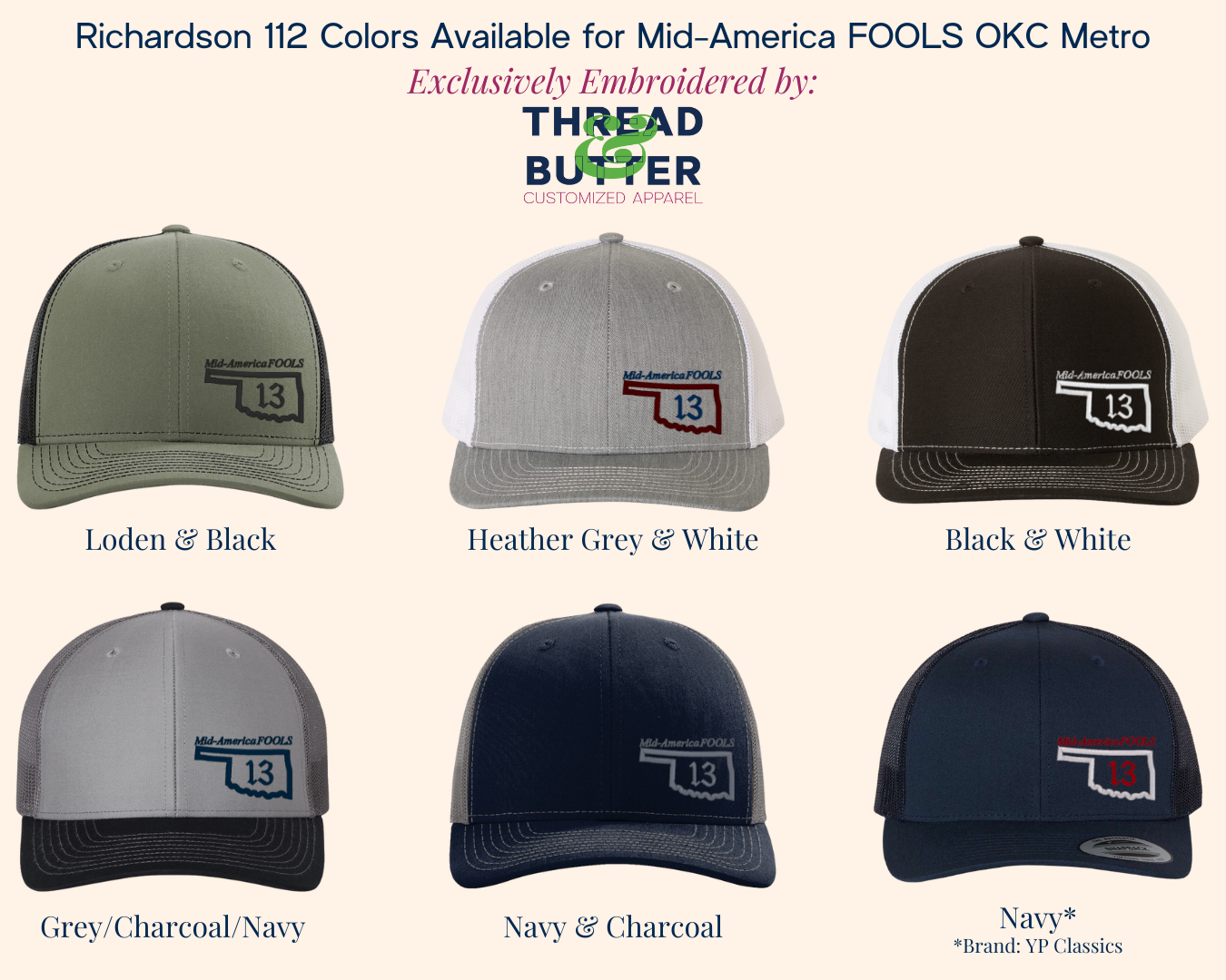 Mid-America FOOLS "13" State Outline - Richardson 112 Hat