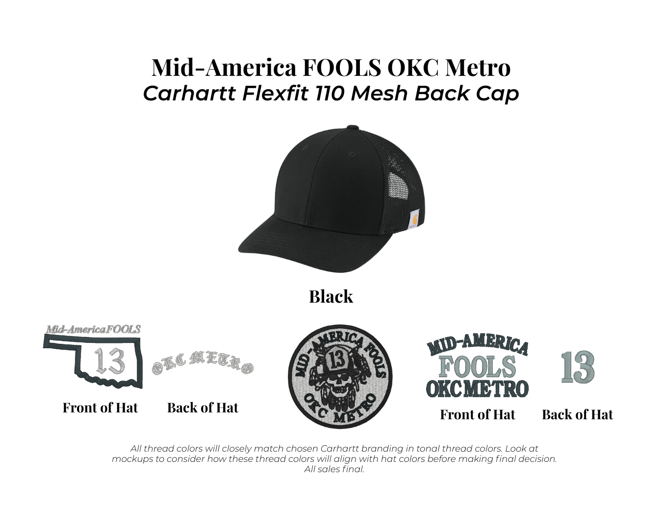 Mid-America FOOLS - Carhartt Flexfit 110 Mesh Back Cap