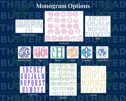 Personalized Seersucker Cosmetic Bag – Custom Monogram or Initial