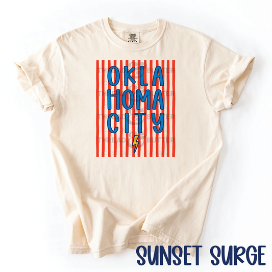 Adult OKC Neutral Graphic Tee – Thunder Inspired | Comfort Colors
