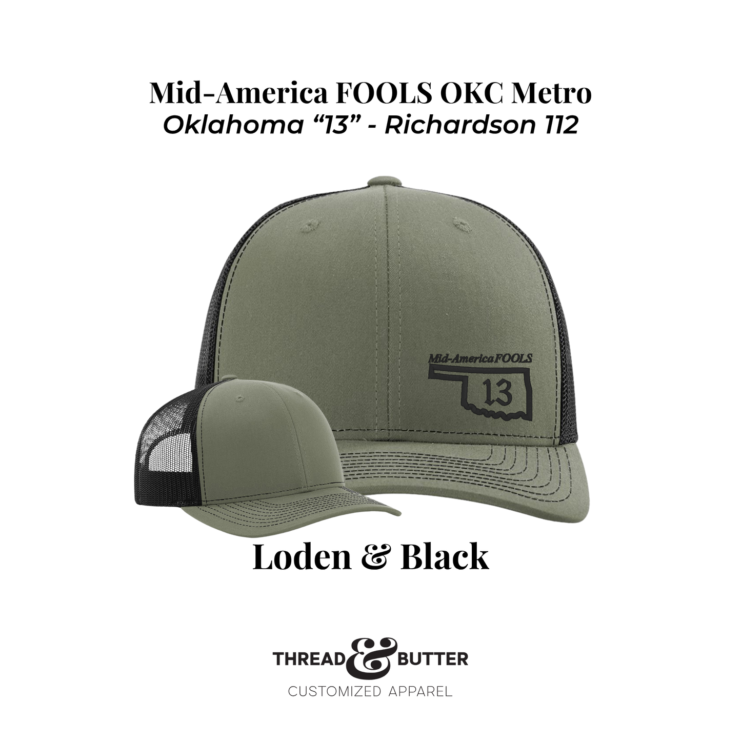 Mid-America FOOLS - "13" Oklahoma Richardson 112 Hat