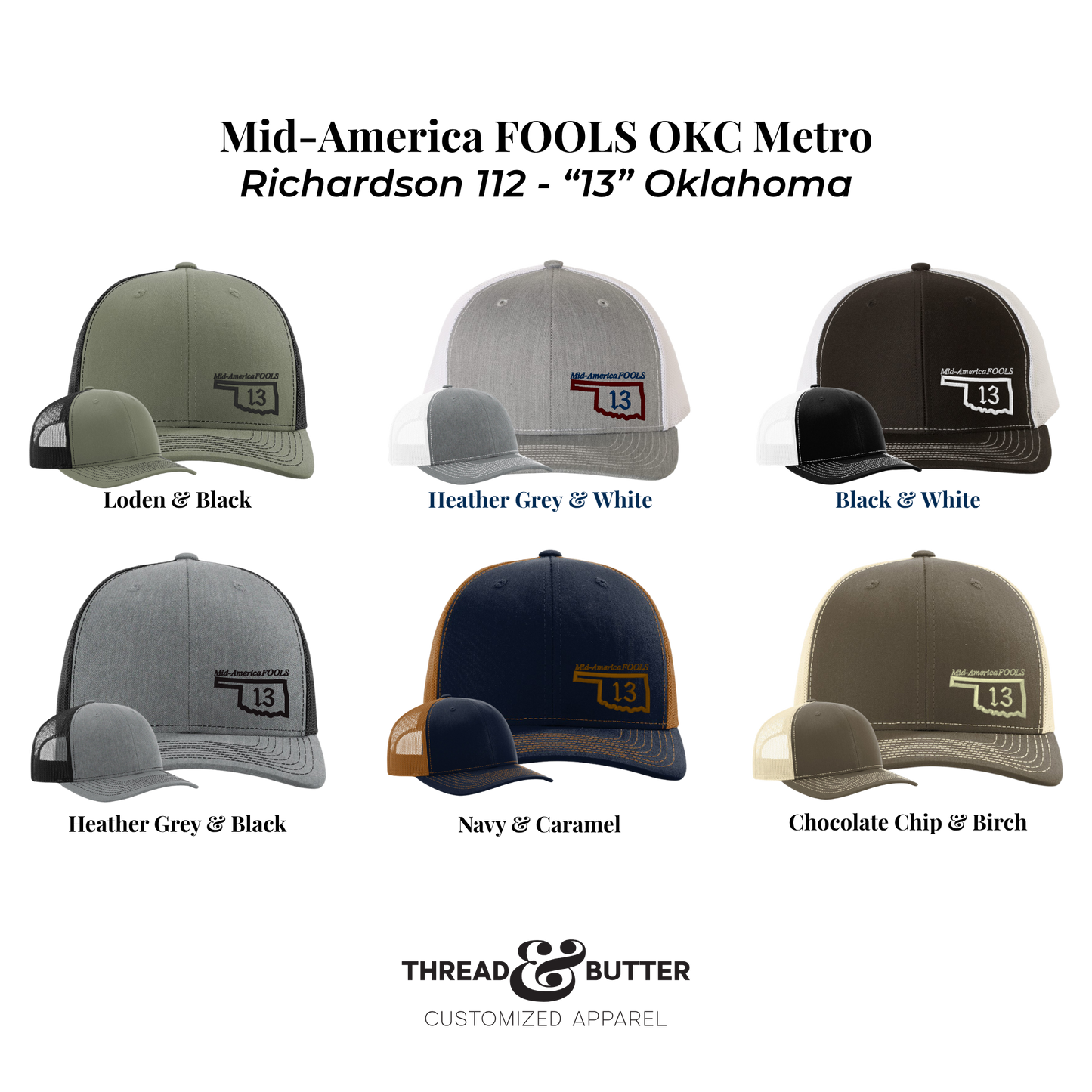 Mid-America FOOLS - "13" Oklahoma Richardson 112 Hat