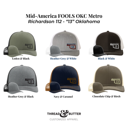 Mid-America FOOLS - "13" Oklahoma Richardson 112 Hat