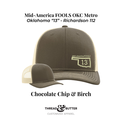 Mid-America FOOLS - "13" Oklahoma Richardson 112 Hat